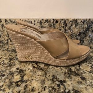 Michael Kors Patent Leather Espadrille Wedge